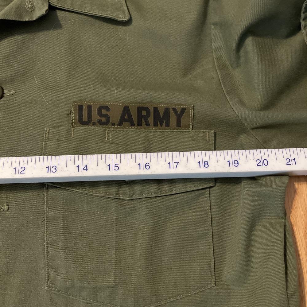 Vintage US Army 98th Infantry Utility Shirt WW2 Iroquois Patch Long Sleeve - Picture 5 of 9